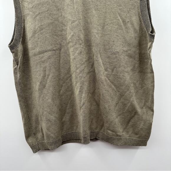 J. Ferrar JF Taupe Beige Sleeveless Sweater Vest Size L - Picture 3 of 7